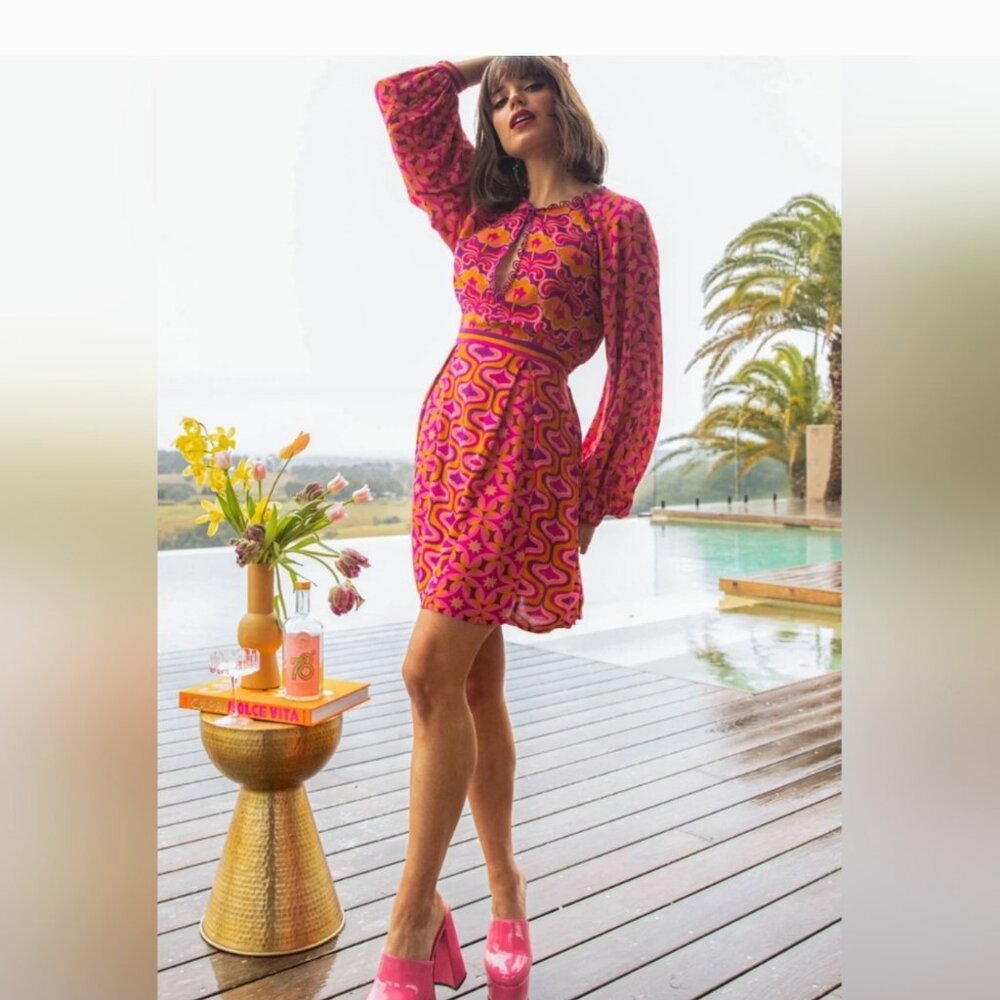 Nwt nine lives bazaar aus 16 oracle mini dress groovy